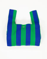 Navy & Green Stripe Jumbo Shopper