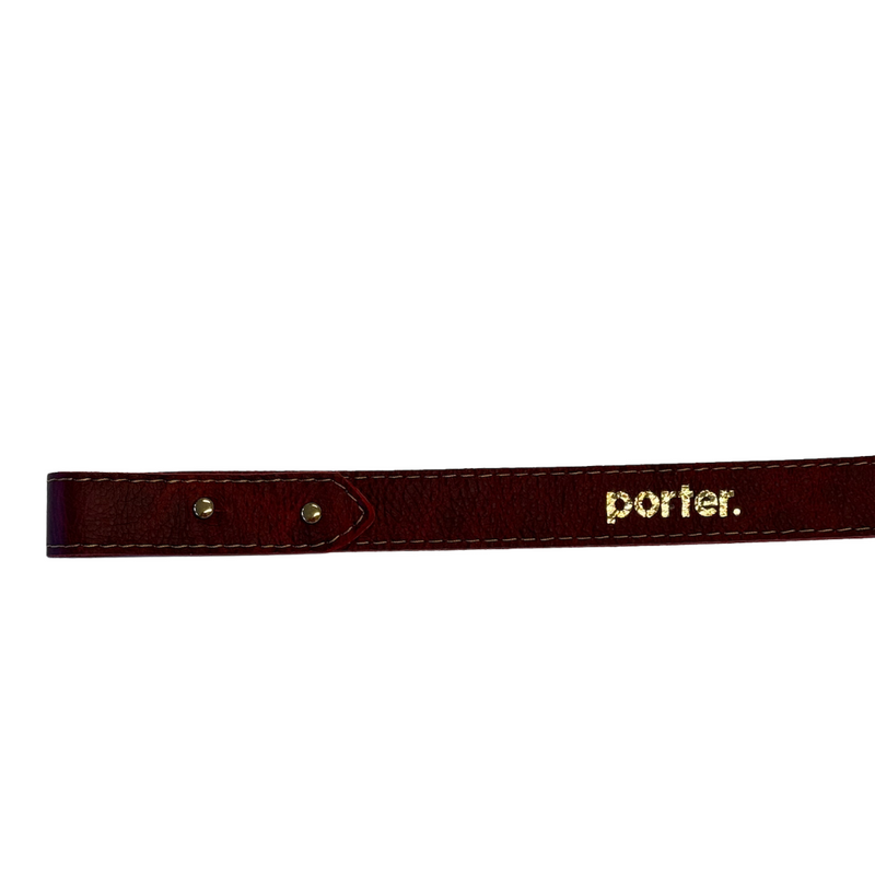 Limited Edition Porter Leather Strap in Ox Blood with Card Holder