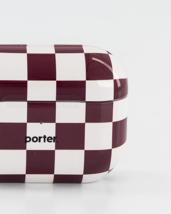 Airpods Pro - Choc & White Check