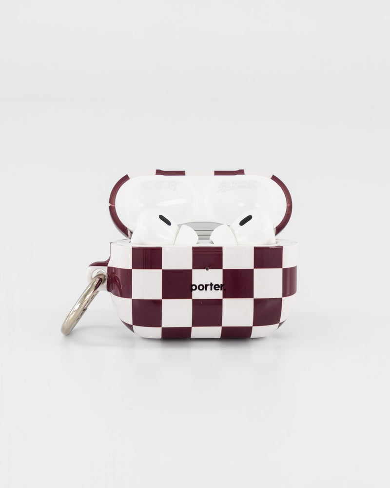 Airpods Pro - Choc & White Check