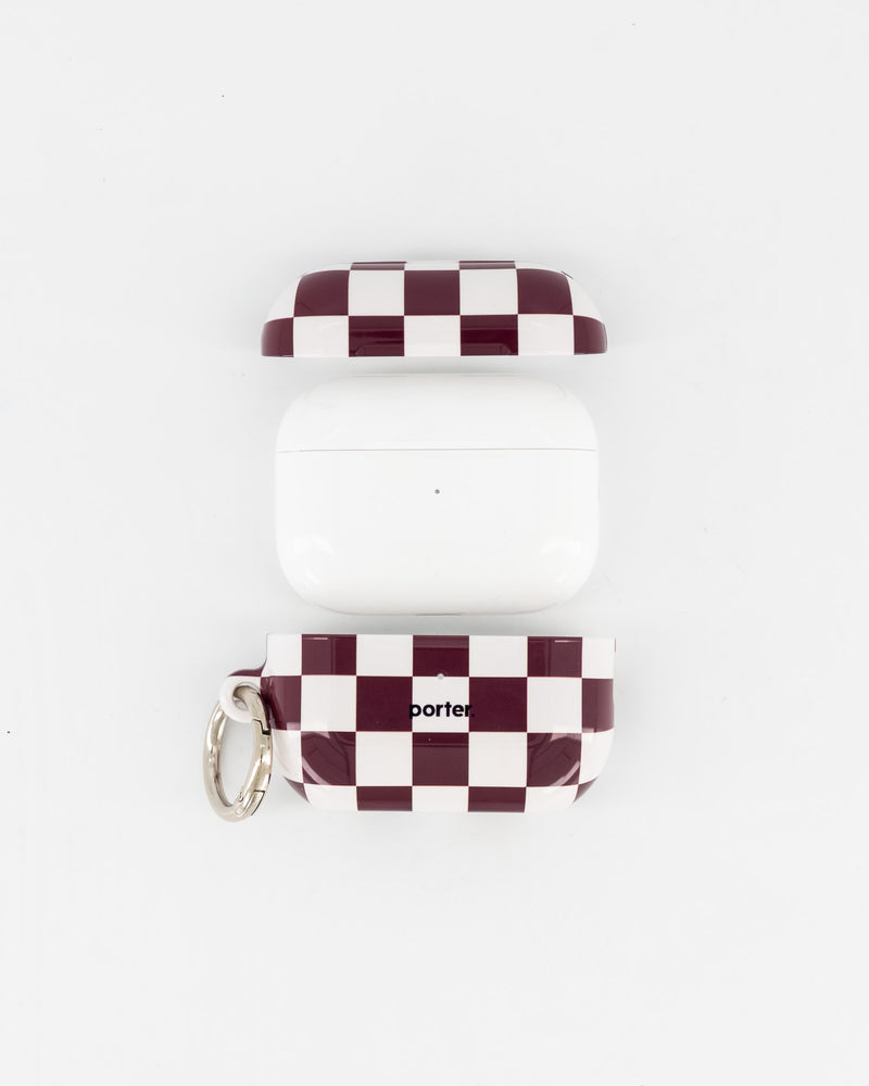 Airpods Pro - Choc & White Check