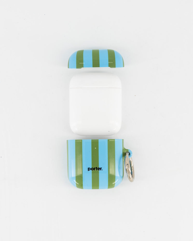 Airpods 1/2 - Blue & Green Stripe