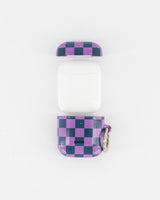Airpods 1/2 - Purple & Green Check