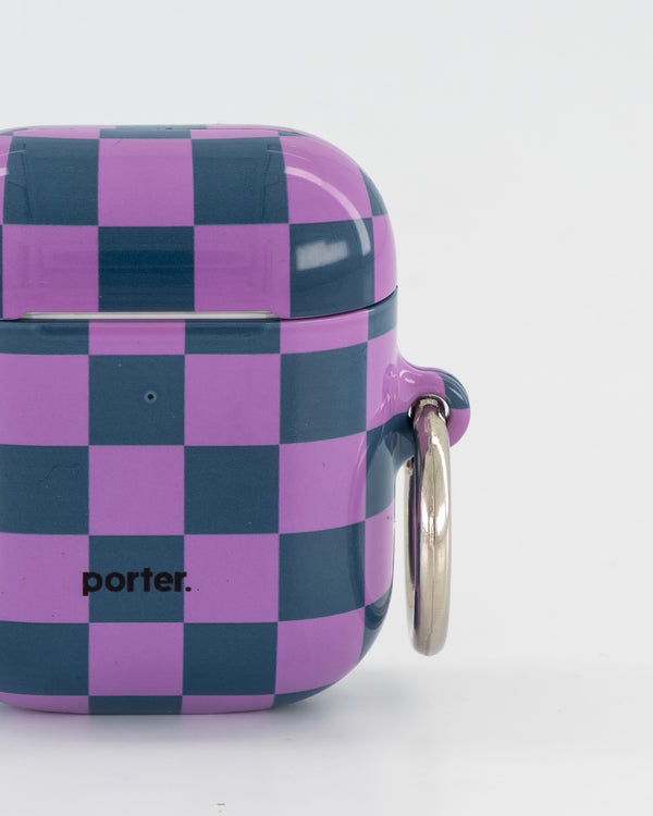 Airpods 1/2 - Purple & Green Check