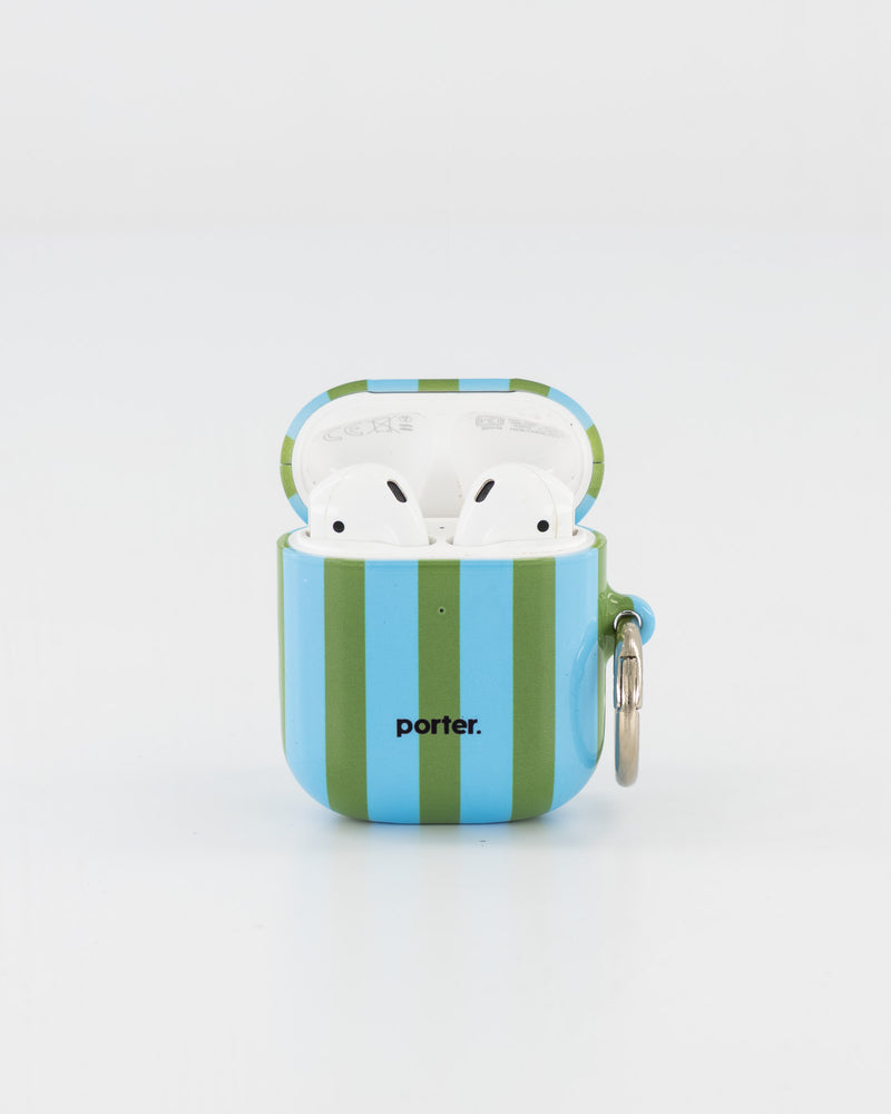 Airpods 1/2 - Blue & Green Stripe