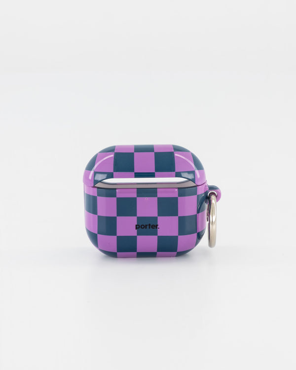 Airpods 4 - Purple & Green Check