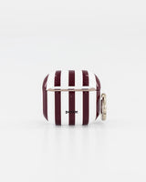 Airpods 4 - Burgundy & White Stripe