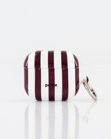 Airpods 3 - Burgundy & White Stripe