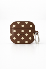 Airpods 3 - Brown & Butter Yellow Polka Dot