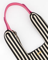 Short Leather Strap in Cerise Pink