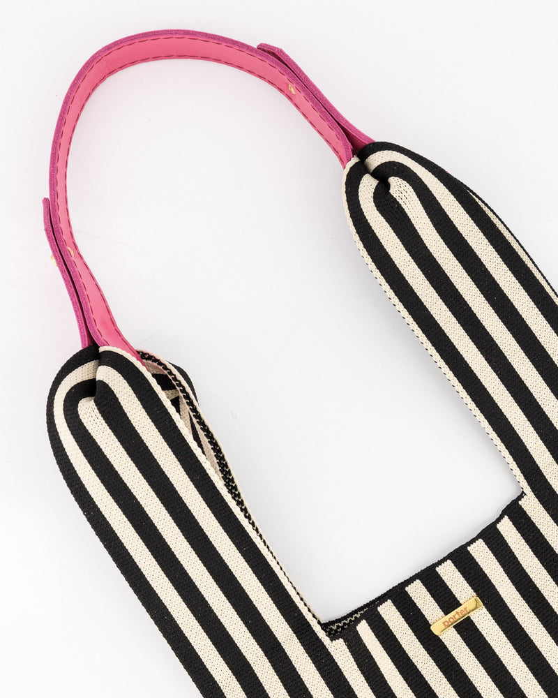 Short Leather Strap in Cerise Pink