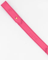 Short Leather Strap in Cerise Pink