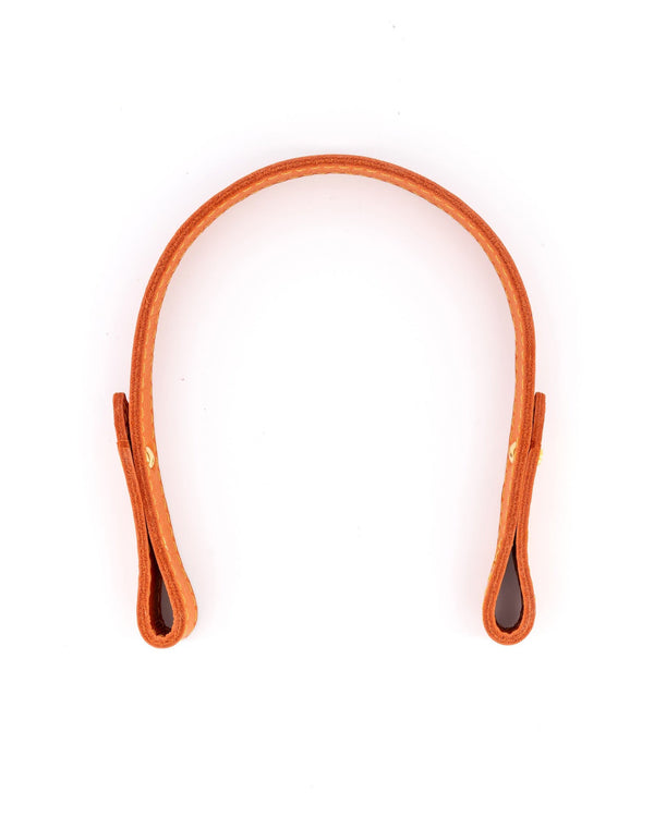 Short Leather Strap in Orange