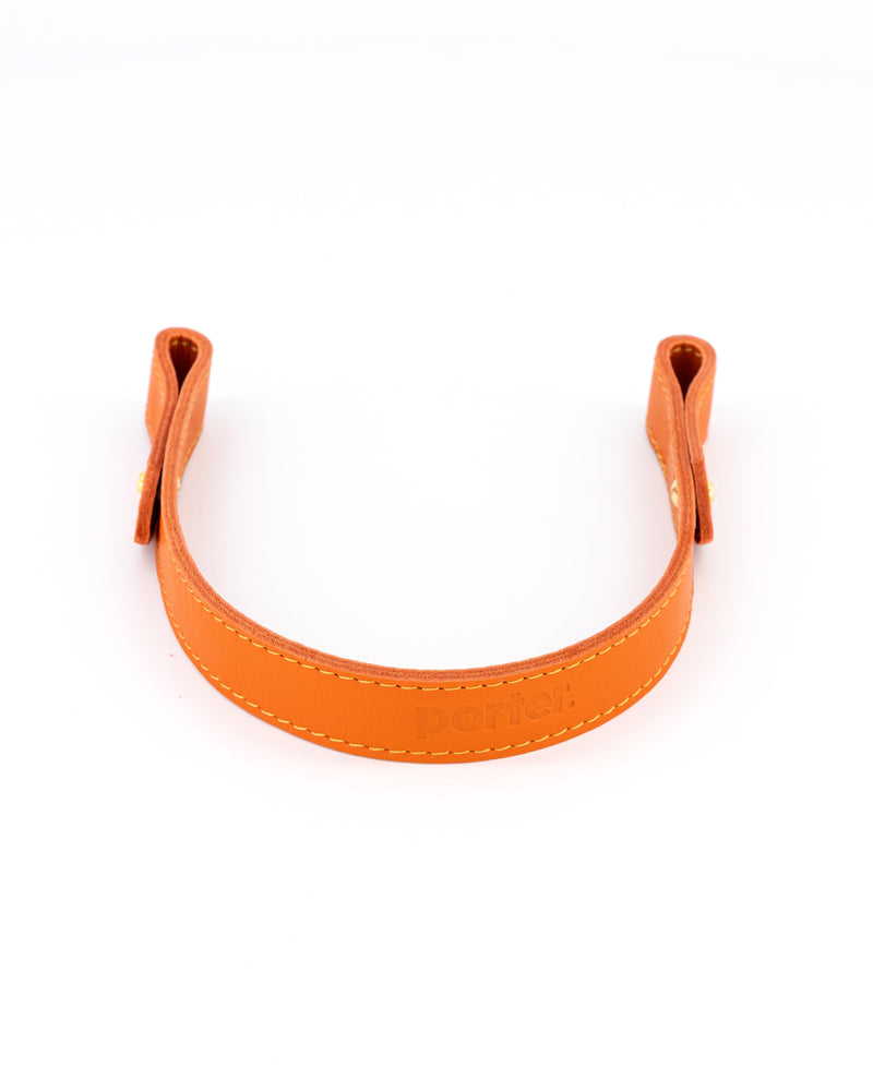 Short Leather Strap in Orange