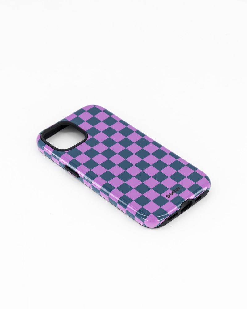 iPhone 15 - Purple & Green Check