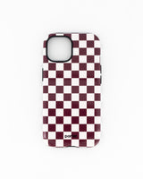 iPhone 15- Choc & White Check