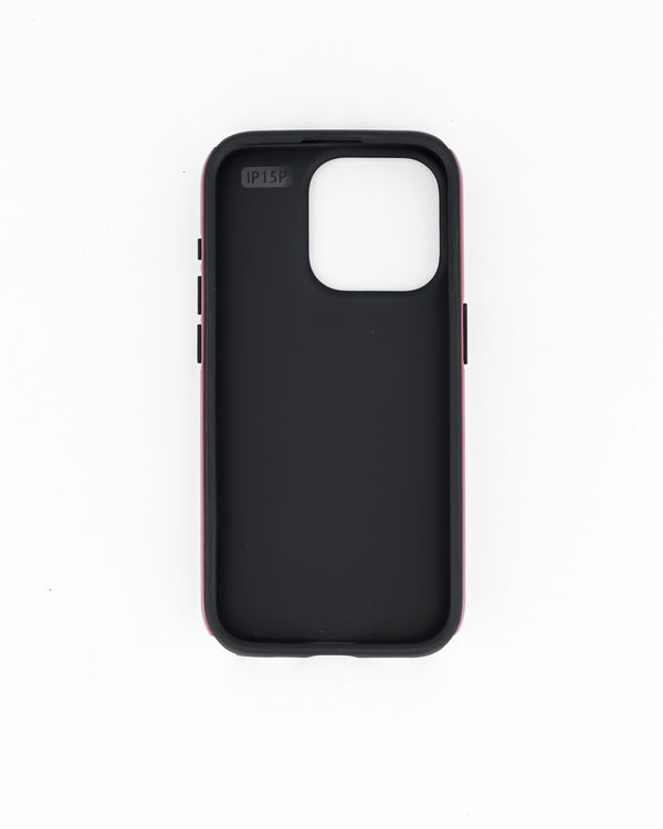 iPhone 15 Pro- Burgundy & White Stripe