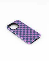 iPhone 15 Pro - Purple & Green Check