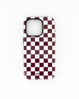 iPhone 15 Pro- Choc & White Check