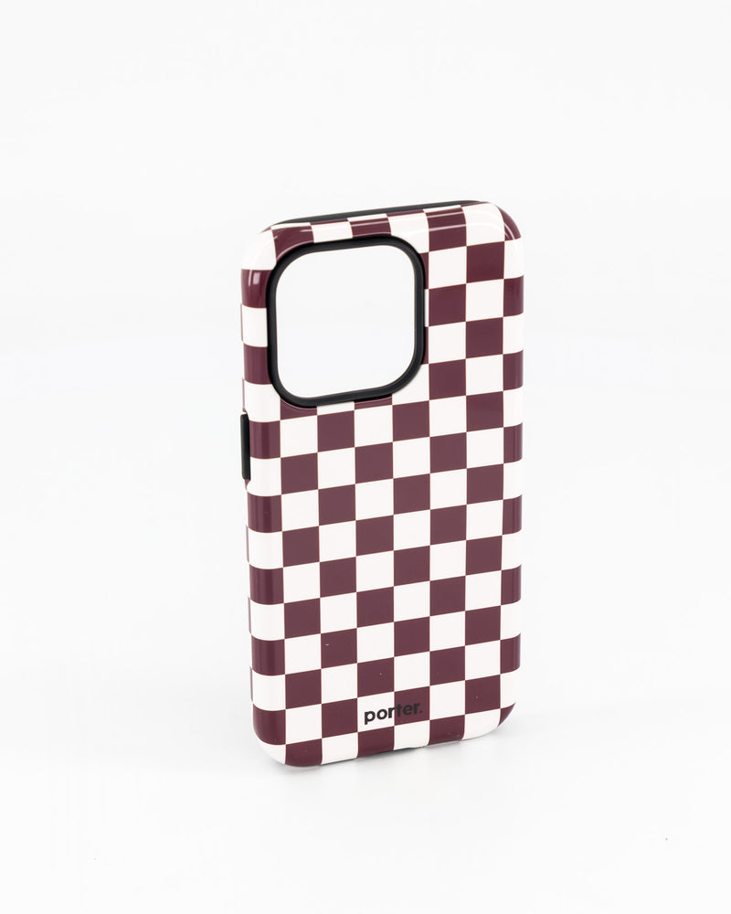 iPhone 15 Pro- Choc & White Check