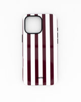 iPhone 15 Pro Max- Burgundy & White Stripe