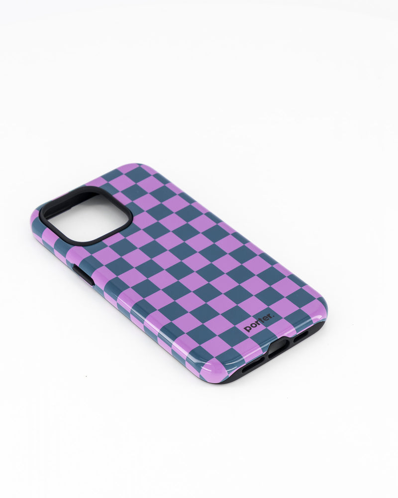 iPhone 15 Pro Max - Purple & Green Check