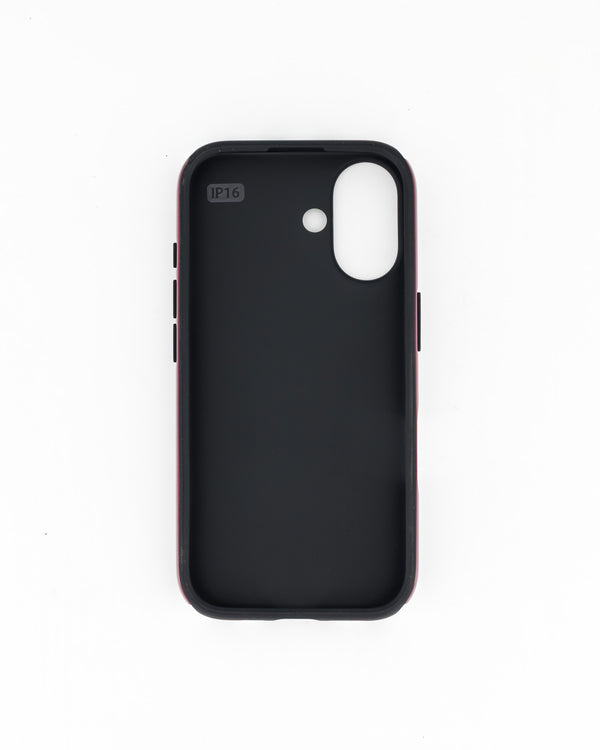iPhone 16- Burgundy & White Stripe
