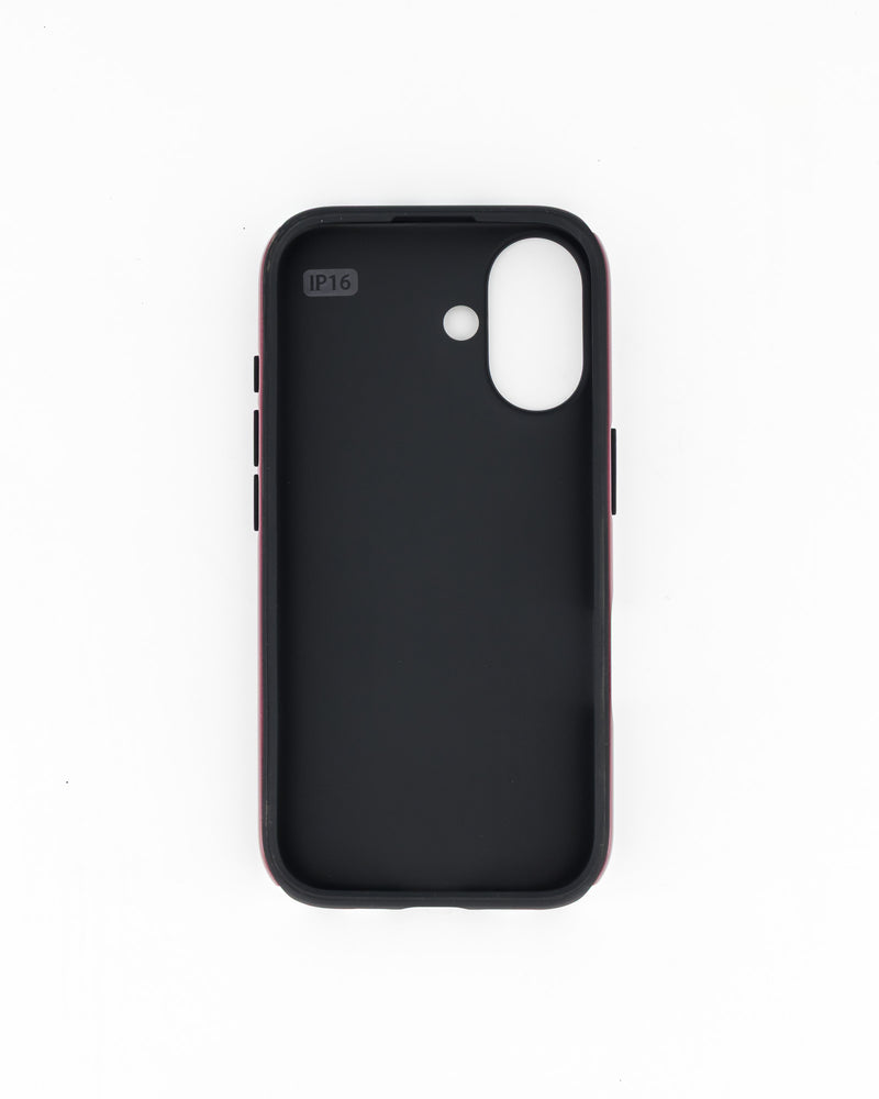 iPhone 16- Burgundy & White Stripe
