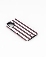 iPhone 16- Burgundy & White Stripe