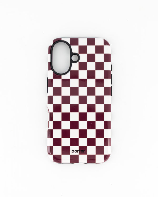 iPhone 16- Choc & White Check
