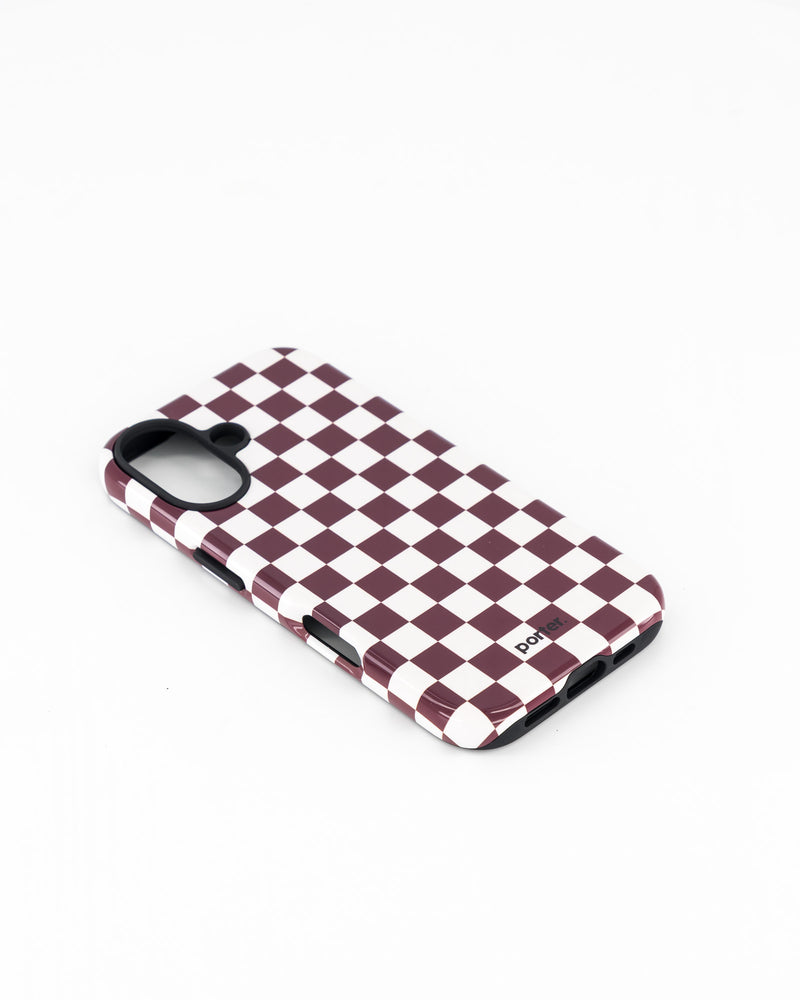 iPhone 16- Choc & White Check