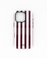 iPhone 16 Pro-Burgundy & White Stripe