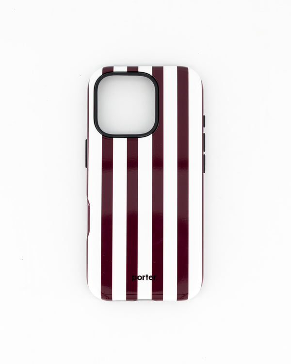 iPhone 16 Pro-Burgundy & White Stripe