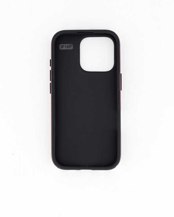 iPhone 16 Pro-Burgundy & White Stripe