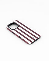 iPhone 16 Pro-Burgundy & White Stripe