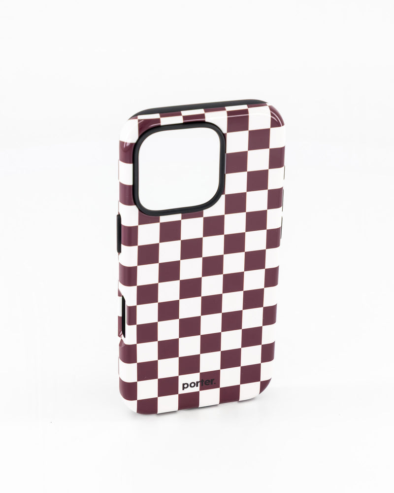 iPhone 16 Pro- Choc & White Check