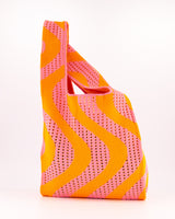Orange & Pink Swirl Shopper