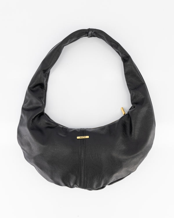 Leather Luna bag in Black