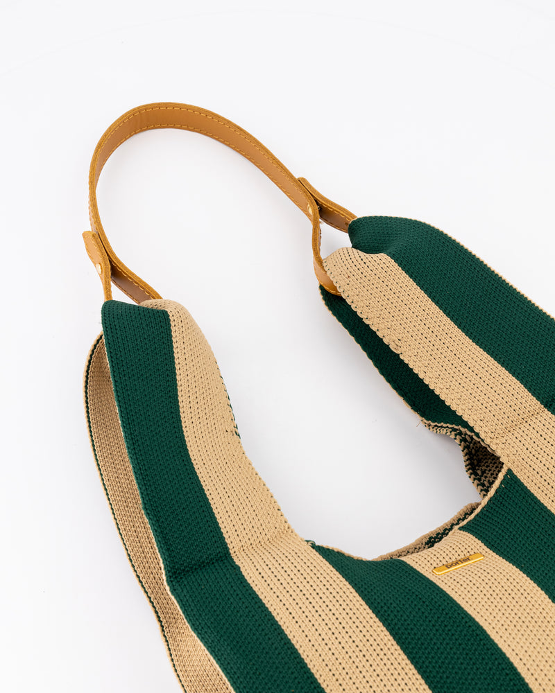 Emerald & Stone Vertical Stripe Shopper