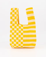 Yellow & Cream Half/Half Mini Shopper