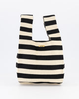 Black & Stone Horizontal Stripe Mini Shopper