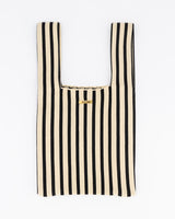 Black & Stone Thin Vertical Stripe Mini Shopper