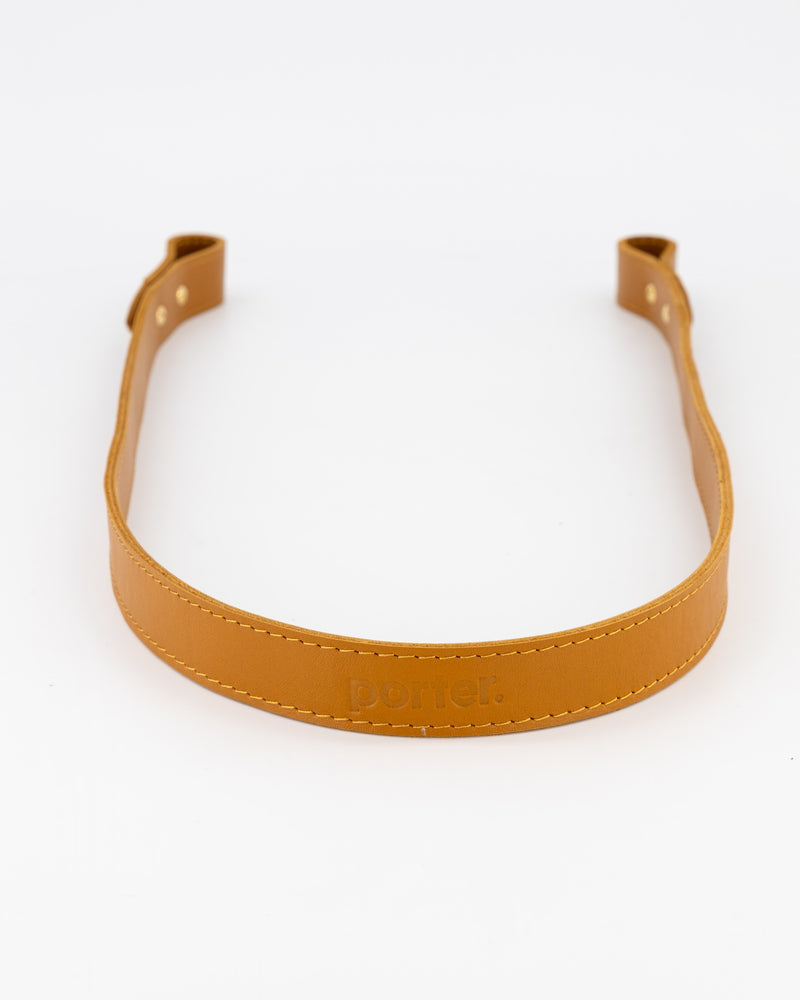 Porter Long Leather Strap in Tan