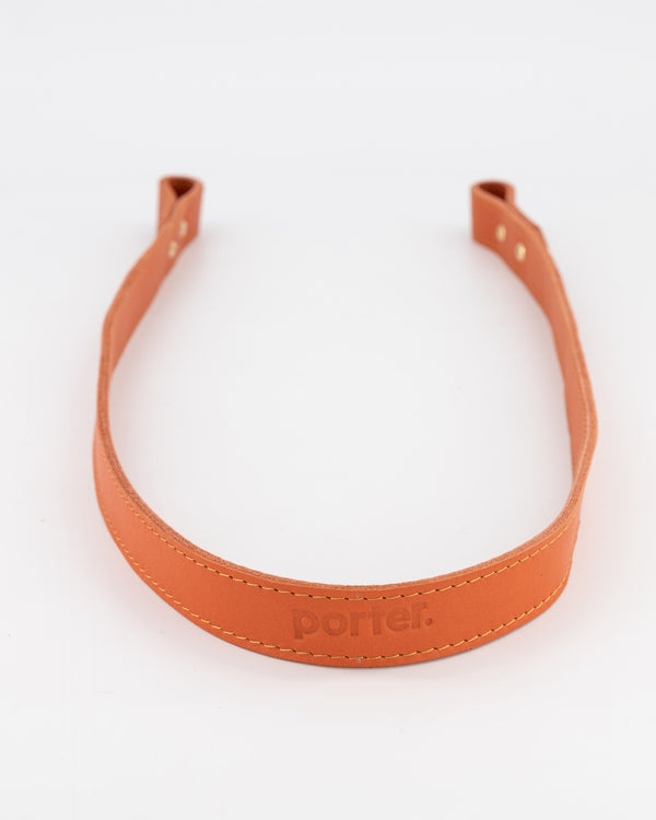 Porter Long Leather Strap in Orange