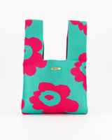Green & Pink Floral Mini Shopper