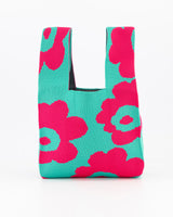 Green & Pink Floral Mini Shopper