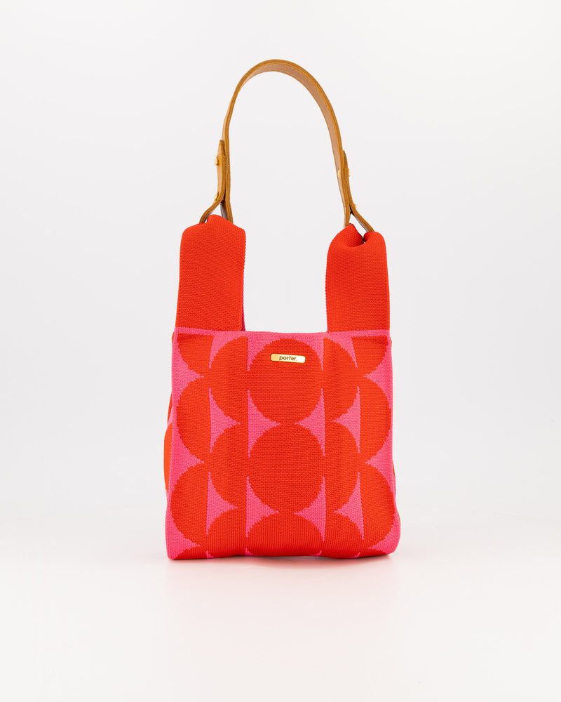 Red & Pink Abstract Dot Mini Shopper