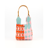 Pink/Orange & Baby Blue Abstract Mini Shopper