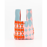Pink/Orange & Baby Blue Abstract Mini Shopper