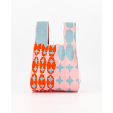 Pink/Orange & Baby Blue Abstract Mini Shopper